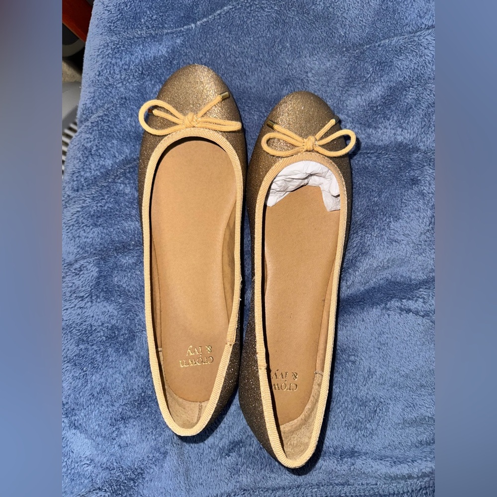 A New Day Shimmering Gold Flats